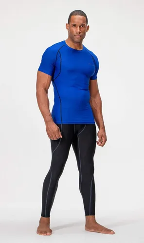 Miniatura 2 de Devops - Camisetas de compresión para hombre (2 3 unidades), manga corta, camiseta base para entrenamiento