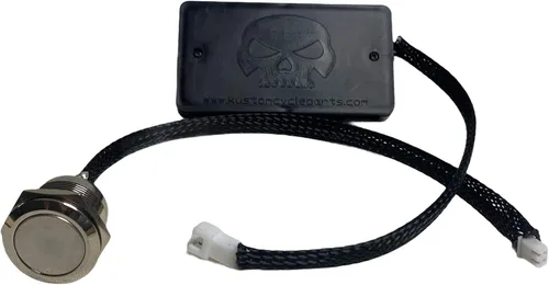 Miniatura 9 de Kustom Cycle Parts Mando a distancia universal para puerta de garaje hecho para adaptarse a los modelos Harley Davidson Touring. Botón de perfil