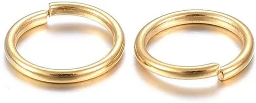 Miniatura 69 de HDSupplies 100 piezas - 4mm de argollas de acero inoxidable 304 de tono negro - Calibre 22 (espesor de 0.6mm)