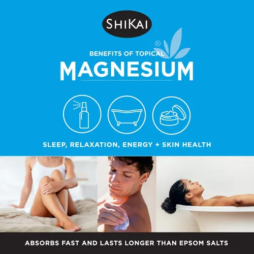 Miniatura 3 de ShiKai Magnesium Body Ease Spray (3.75 fl oz) Spray tópico para aliviar músculos y articulaciones Proporciona beneficios del magnesio Refresca