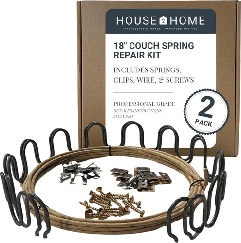 Miniatura 21 de House2Home Repuesto de resorte para tapicería de sofá de 31 pulgadas, kit de reparación de 2 unidades para muebles, silla, sofá, incluye clips