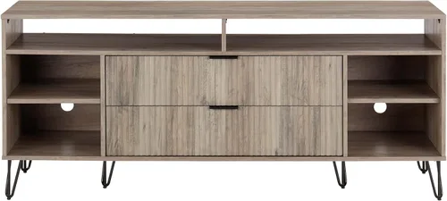 Miniatura 14 de Manhattan Comfort Dumbo - Soporte de TV moderno de mediados de siglo para televisores de hasta 60 pulgadas, centro de entretenimiento en casa