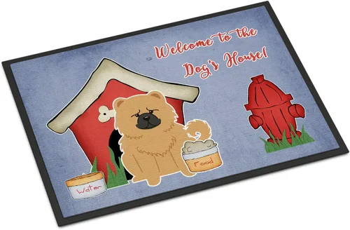 Caroline's Treasures BB2898JMAT - Tapete de la colección Chow Chow Chow Cream para puerta delantera, 24 x 36 pulgadas, para interiores y exteriores,