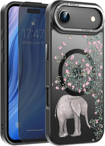 Miniatura 129 de Goodon Funda para iPhone 17 Pro con protector de pantalla de privacidad, compatible con Magsafe, a prueba de golpes, translúcida mate, bonita funda