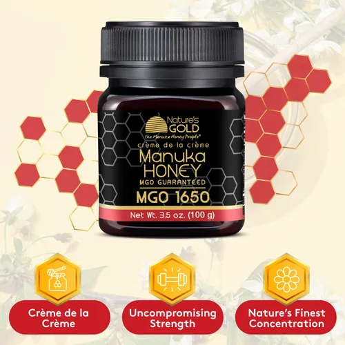 Miniatura 3 de Nature's Gold Miel de manuka cruda, certificado de alto MGO MGO auténtico, colmena rastreable 100% pura y auténtica para el hogar
