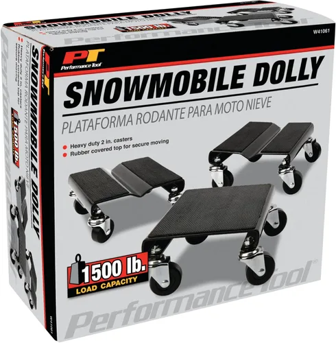 Miniatura 5 de Performance Tool W41061 - Carretilla para motos de nieve resistente con ruedas giratorias de PVC de 2.5 pulgadas y almohadilla de goma para proteger