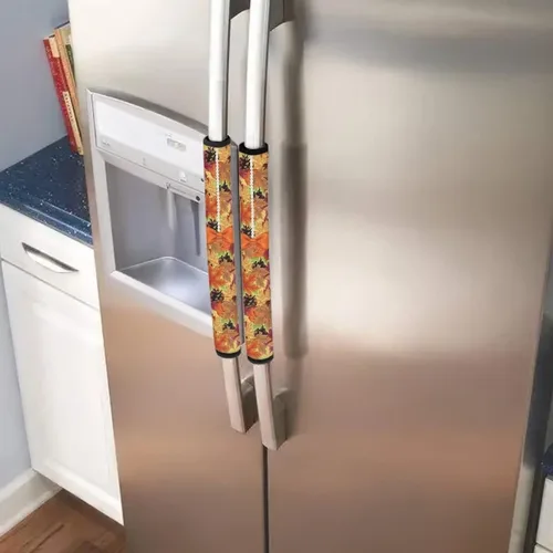 Miniatura 6 de 6 fundas para manija de puerta de refrigerador de Acción de Gracias, cubierta de manija de nevera de otoño, hoja de arce, protector de manija