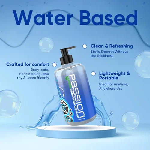 Miniatura 2 de Passion Lube Lubricante Personal Natural a Base de Agua Paquete de Valor, Paquete de 16 Fl Oz y 34 Fl Oz - Fórmula Premium, No Pegajosa, Fácil