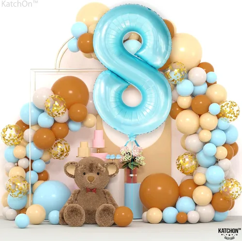 Miniatura 145 de KatchOn, Globo grande azul número 2 de 40 pulgadas Decoraciones de cumpleaños de Baby Shark para niño de 2 años Globo azul número 2 Globo