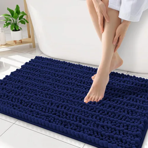 Miniatura 207 de Smiry Alfombras de Baño 24x16 pulgadas, Alfombras de Baño de Chenilla Extra Suaves y Absorbentes, Respaldo de Goma Antideslizante, Lavable a Máquina