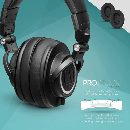 Miniatura 8 de Brainwavz ProStock ATH M50X - Almohadillas mejoradas, mejora la comodidad y el estilo sin cambiar el sonido. Almohadillas diseñadas para auriculares