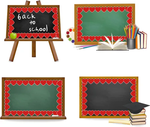 Miniatura 3 de Whaline Tablero de anuncios de regreso a clases, borde de corazón, bordes antiadherentes, rollo de papel rojo para el primer día de escuela