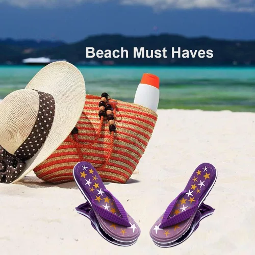 Miniatura 5 de Juego de 2 clips de toalla de playa para playa, piscina y sillas de crucero, pasadores de ropa de plástico, soportes para toallas de playa, clips