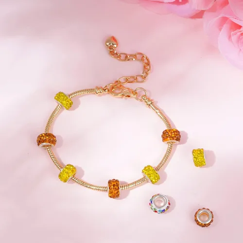 Miniatura 4 de Juego de 10 pulseras de cadena chapada en oro, cadena de serpiente con corazón y langosta europea, pulsera para Navidad, bricolaje, joyería