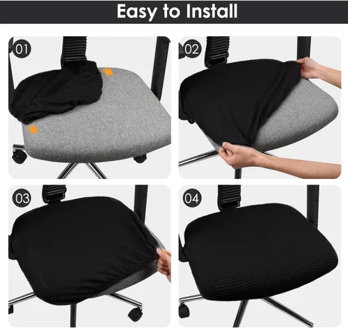 Miniatura 6 de Yikko - Fundas elásticas de jacquard con licra suave, con textura de grano de maíz, para sillas, aptas para oficina, comedor, bar, fundas