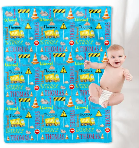 Miniatura 12 de YESCUSTOM Manta de dinosaurio para niños y niñas, manta personalizada de vellón con nombre para decoración de dormitorio de niños, sofá, coches