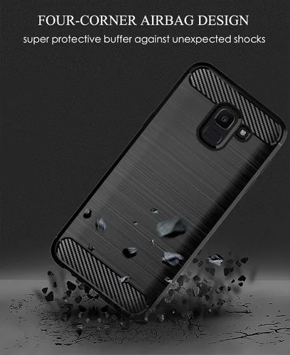 Miniatura 4 de Asuwish Funda compatible con Samsung Galaxy J6 2018 y protector de pantalla de vidrio templado, accesorios de celda, cubierta protectora de TPU