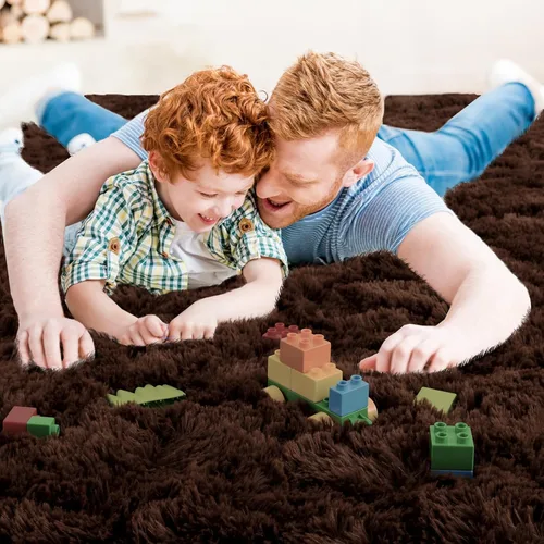 Miniatura 3 de Ompaa Alfombra esponjosa, alfombra mullida súper suave para dormitorio, sala de estar, alfombra grande de felpa de 6 x 9 pies, alfombra de pelo