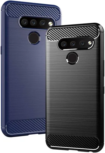 Miniatura 5 de Asuwish Funda de teléfono para LG V50 ThinQ con protector de pantalla de vidrio templado y accesorios de celda delgada y suave de goma de silicona