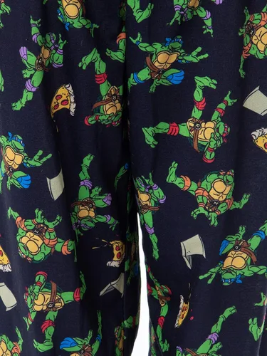 Miniatura 4 de Nickelodeon - Conjunto de pijama de pizza para niños con diseño de tortugas ninja