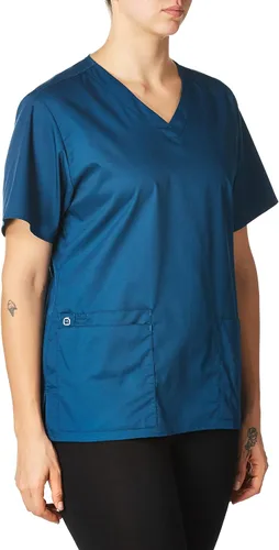 Miniatura 2 de WonderWink, camiseta unisex para adultos, cuello en V