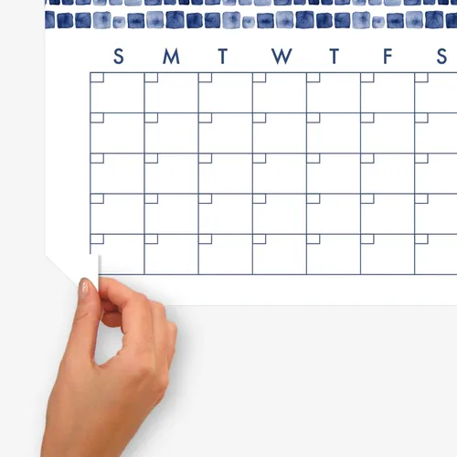 Miniatura 4 de RoomMates RMK4879SCM - Calcomanías de pared con calendario mensual de acuarela de borrado en seco