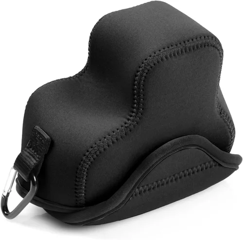 Miniatura 5 de Mega Gear - Funda de neopreno para cámara Canon EOS R100 (0.709-1.772 in), elegante y protectora para fotografía digital, color negro
