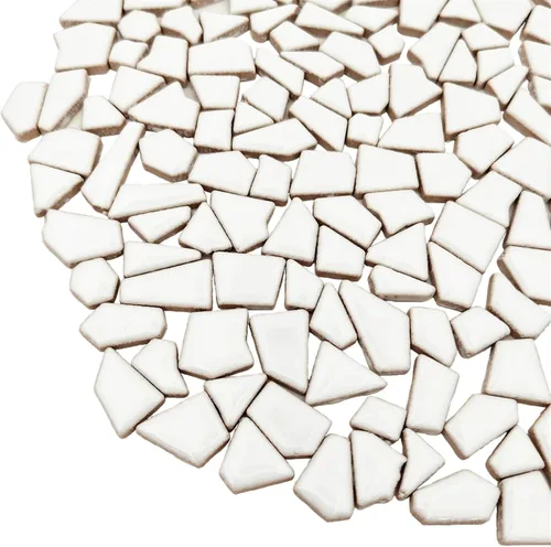 Miniatura 22 de Azulejos de mosaico de cerámica de 7.05 oz para manualidades, azulejos de mosaico de porcelana de 0.2 x 0.8 pulgadas para decoración del hogar