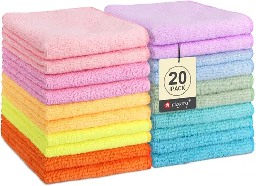 Miniatura 13 de Orighty Paquete de 5 toallas faciales de microfibra, altamente absorbentes y suaves al tacto, toallas de mano para baño, hotel, spa y gimnasio, 11.5
