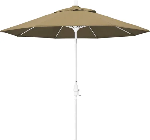 Miniatura 17 de California Umbrella paraguas de tela Olefin de 9 pies de fibra de vidrio de elevación basculante mercado de aluminio, paraguas con poste de bronce