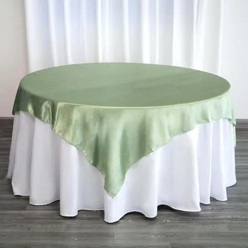 Miniatura 24 de Efavormart Paquete de 5 Sobremanteles Cuadrados de Satén de 60" para Decoraciones de Mesa de Bodas, Catering y Fiestas, Cubierta de Mantel Negro