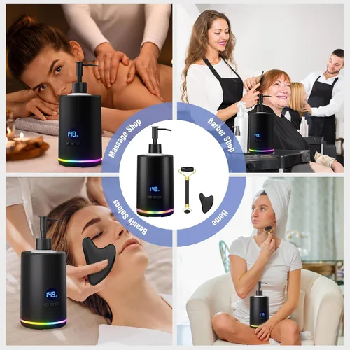 Miniatura 6 de Calentador de loción de aceite de masaje, calentador de aceite de masaje para terapia de masaje de spa y uso personal, dispensador portátil