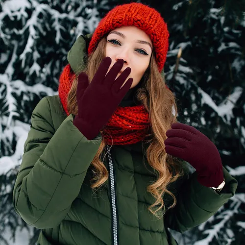 Miniatura 5 de SATINIOR 4 pares de guantes suaves de invierno para esquí, guantes térmicos de forro polar para hombres y mujeres, regalos del día de San Valentín