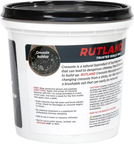 Miniatura 2 de Rutland Removedor de Creosota, Chimenea, Estufa de Leña y Limpiador de Chimenea, Envase de 2 lb