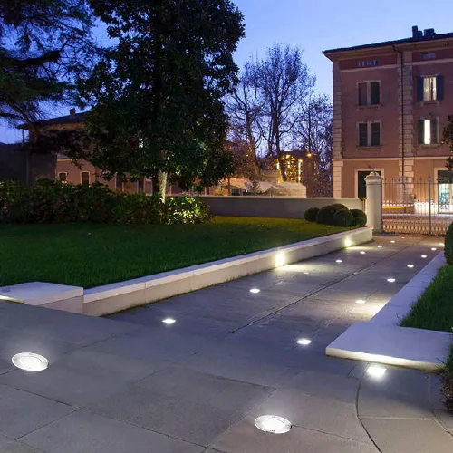 Miniatura 6 de Luces LED de suelo de bajo voltaje de 1 W con conectores de cable, luces de pozo al aire libre impermeables en tierra (12 unidades) para jardín