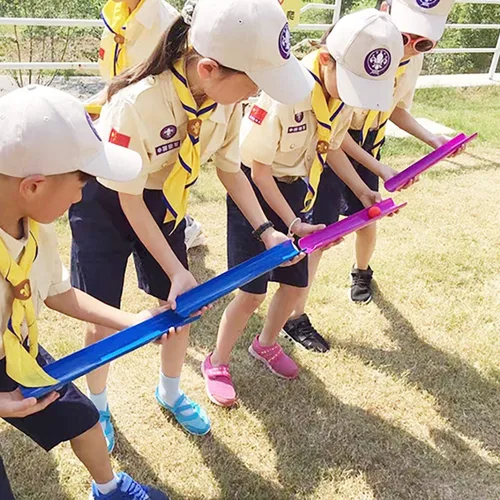 Miniatura 7 de KINDEN Team Building Exercise Activities Pipeline Kit Group Games, Half Pipes Indoor Outdoor Ice Breaker Group Learning Team Work Youth Sports for