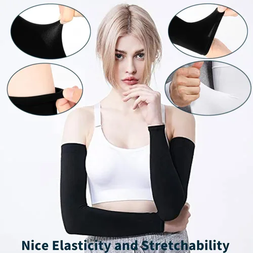 Miniatura 3 de CMCOOPLX 2 pares de mangas de brazo para hombres, mujeres y jóvenes, protección solar UV, cubierta de tatuaje, refrescante, compresión 2 pares