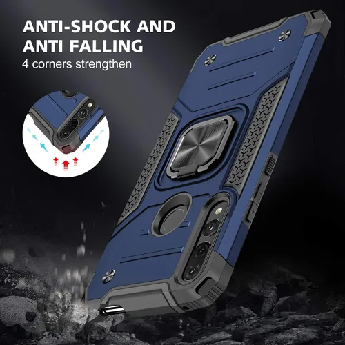 Miniatura 5 de Asuwish Funda compatible con Huawei Y9 Prime 2019 y protector de pantalla de vidrio templado, soporte de anillo celular con soporte para teléfono
