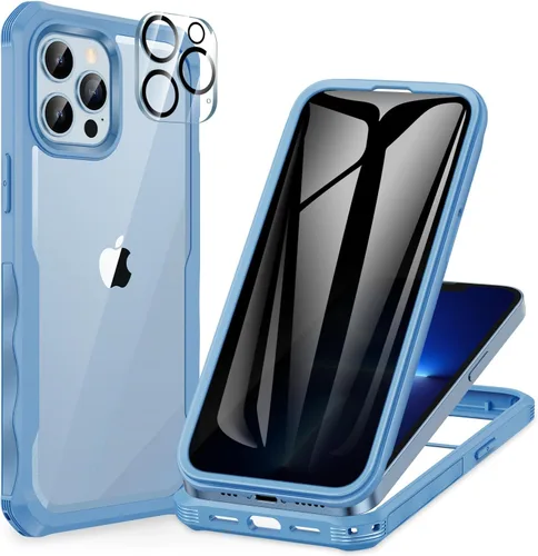 Miniatura 60 de CENHUFO Funda de privacidad para iPhone 11 Pro, funda de cuerpo completo con protector de pantalla de privacidad de vidrio templado 9H integrado