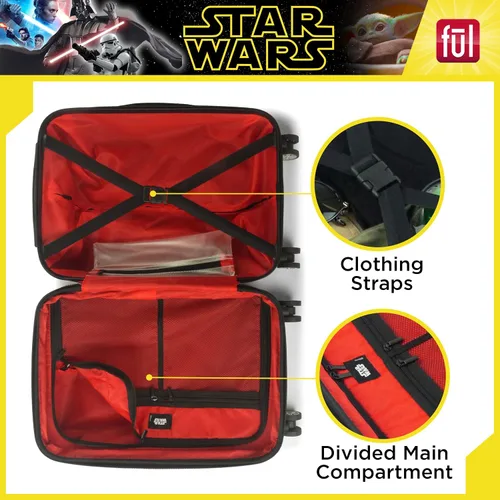 Miniatura 4 de FUL Star Wars Darth Vader - Maleta rígida con ruedas en relieve, plateado, Ful Star Wars Darth Vader - Maleta rígida con ruedas en relieve