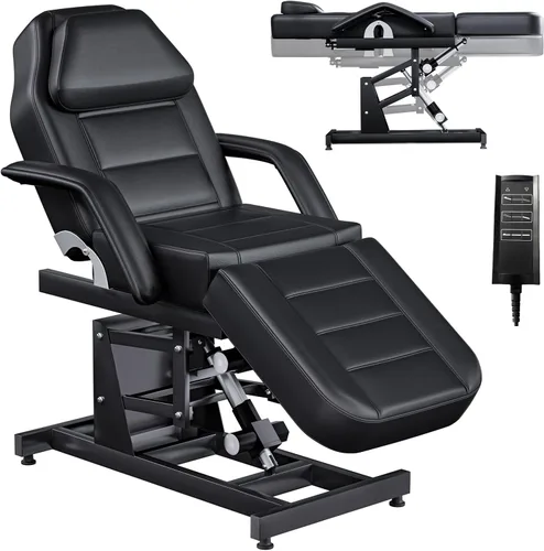 Miniatura 14 de Mesa de masaje estacionaria con espuma viscoelástica, mesa de tatuaje de masaje con altura ajustable, cama facial para esteticista, piel sintética