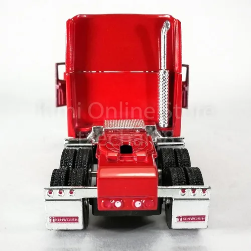 Miniatura 9 de KiNSMART Kenworth T700 - Camión contenedor a escala 1:68, modelo de metal fundido a presión, rojo con calcomanías, acción de retroceso