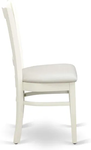 Miniatura 7 de East West Furniture BOVA5-LWH-C - Juego de comedor de 5 piezas para 4 personas, incluye una mesa de cocina redonda y 4 sillas de comedor tapizadas