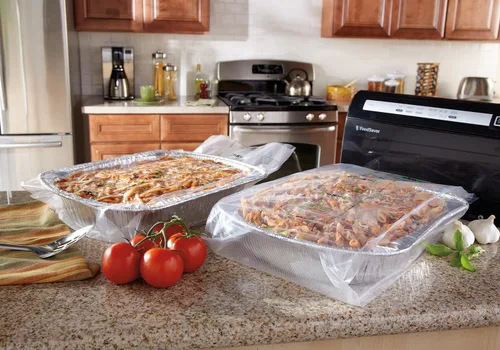 Miniatura 4 de FoodSaver Bolsas selladoras al vacío, 11 pulgadas x 16 pies (paquete de 2) y bolsas selladoras al vacío, rollos para almacenamiento hermético