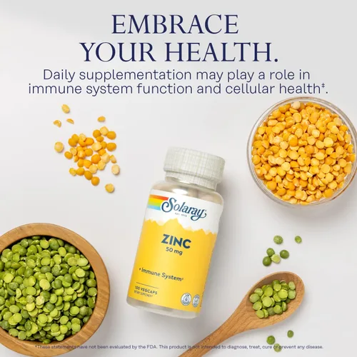 Miniatura 3 de Solaray Cápsulas de apoyo inmunológico de zinc de 50 mg, 100 unidades, veganas, semillas de calabaza