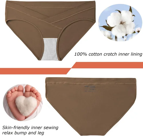 Miniatura 3 de Dresime Paquete de 6 ropa interior de maternidad de algodón para mujer, mezcla