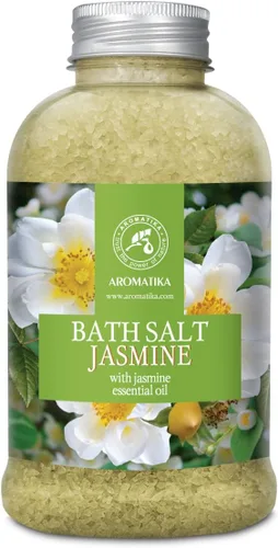 Sal marina de baño jazmín de 21.16 onzas – Sales de baño con aceite esencial de jazmín para baño – baño relajante – Cuidado corporal – Relajación