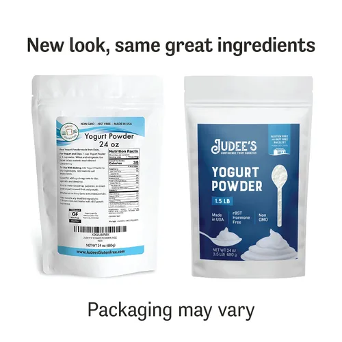 Miniatura 4 de Judee's Gluten Free Polvo de yogur sin grasa - Cultivo inicial sin gluten - Batidos y salsas con polvo de batido de yogur - Base de cultivo lisa