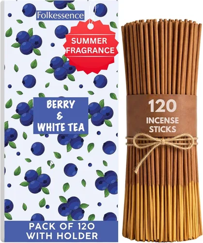Miniatura 11 de Folkulture Varillas de incienso japoneses Paquete de 60 inciensos de madera de aloe premium Sin carbón, sin humo negro Aroma amaderado