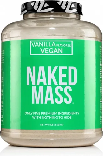 Miniatura 10 de NAKED Vegan Mass - Ganador de peso vegano de chocolate - 1,280 calorías, sin OGM, sin soja ni gluten, sin ingredientes artificiales - 8 libras a
